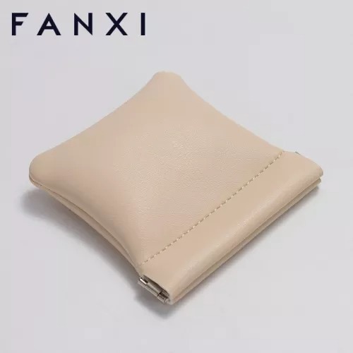 FANXI custom logo &amp; colour leather jewelry pouch bag
