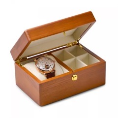 Vintage wood jewelry organizer gift box for bangle ring pendant watch