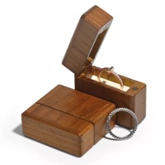 New design wooden packaging box for engagement ring