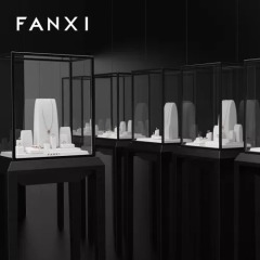 FANXI factory white microfiber jewelry display set