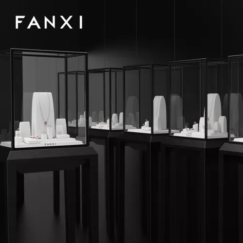 FANXI factory white microfiber jewelry display set