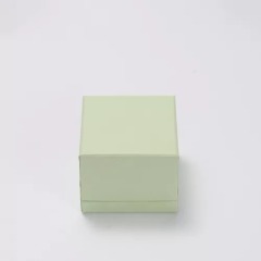 FANXI custom logo & colour green leatherette jewelry ring packaging box