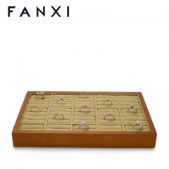 FANXI customize wood jewelry display tray for ring