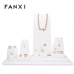 FANXI factory white microfiber jewelry display set