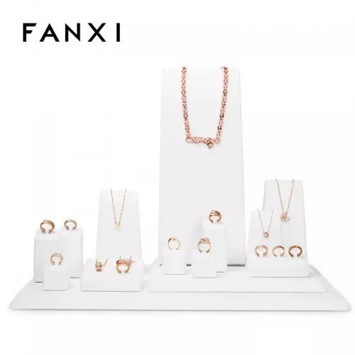 FANXI factory white microfiber jewelry display set