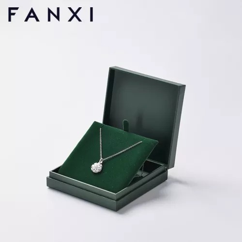 FANXI factory custom logo & colour green jewelry packaging box