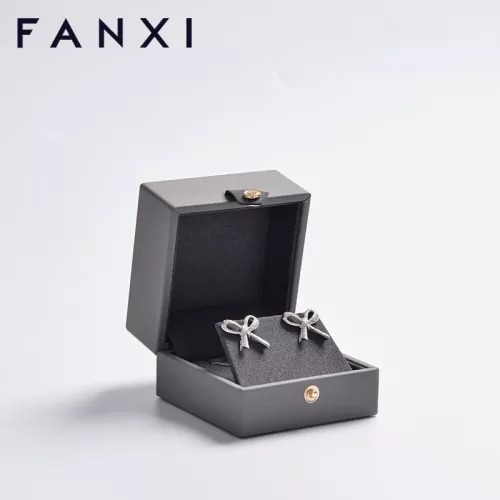 FANXI factory custom logo &amp; colour gray jewelry packaging box