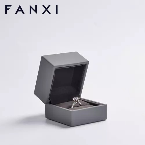 FANXI factory custom logo &amp; colour gray jewelry packaging box