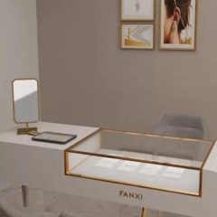 FANXI luxury metal frame jewelry counter vanity mirror