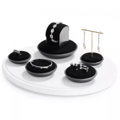 Jewelry carbinet metal display set with microfiber