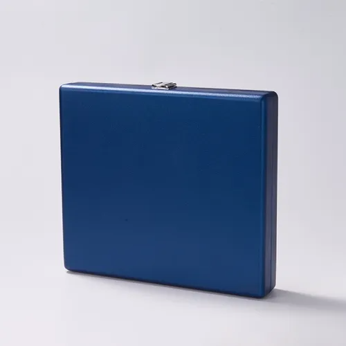 FANXI custom logo & colour blue PU leather jewelry case