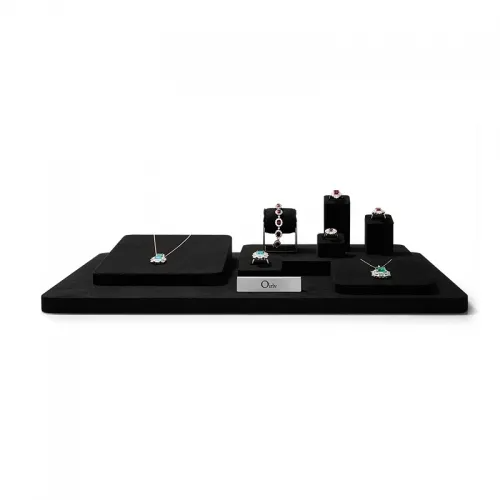 FANXI factory customize black jewelry display stand set