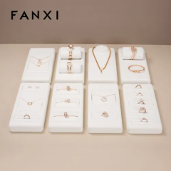 FANXI luxury white colour jewelry display set