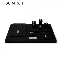 FANXI factory customize black jewelry display stand set