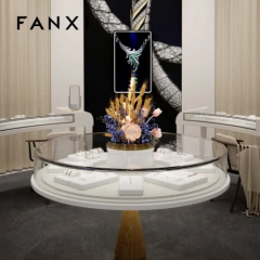 FANXI luxury white colour jewelry display set