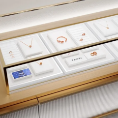FANXI custom logo & colour white colour jewelry display set