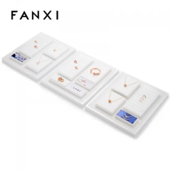 FANXI custom logo & colour white colour jewelry display set