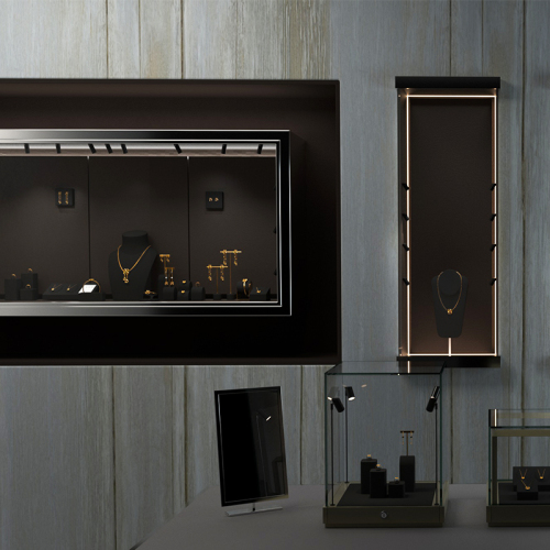 FANXI jewelry display counter_black jewelry stand_jewelry ring holder