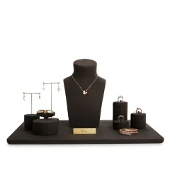 FANXI brown colour microfiber jewelry display stand