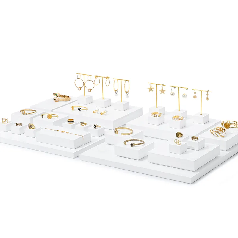 FANXI luxury white colour jewellery display exhibitor