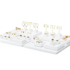 FANXI luxury white colour jewellery display exhibitor