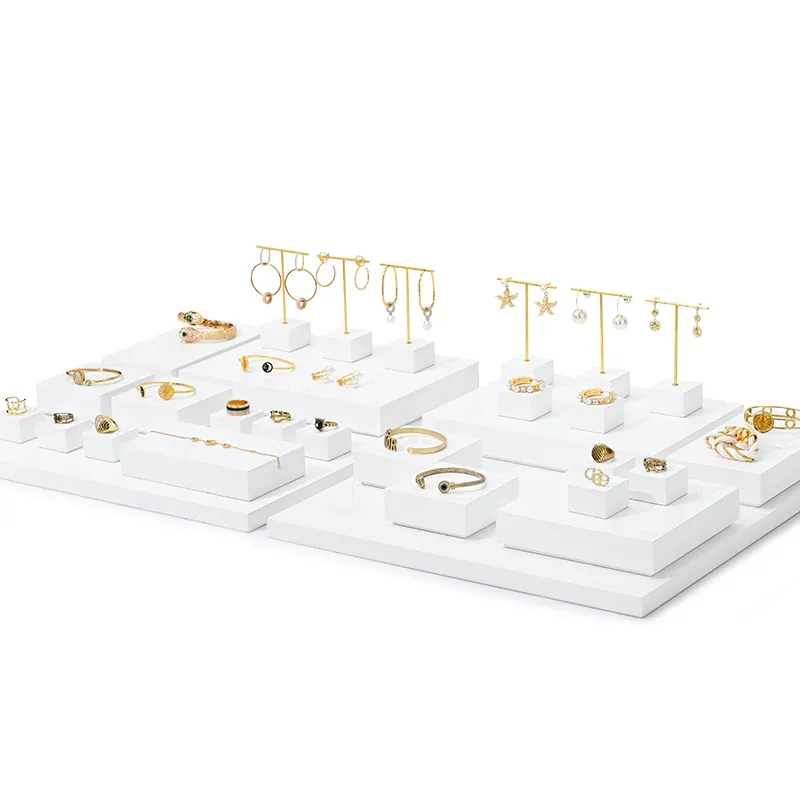 FANXI luxury white colour jewellery display exhibitor