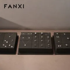 FANXI brown colour microfiber jewelry display