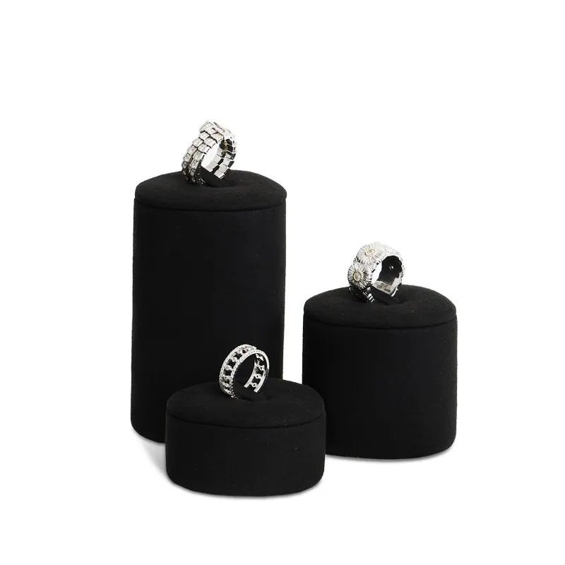FANXI luxury black microfiber jewelry display set