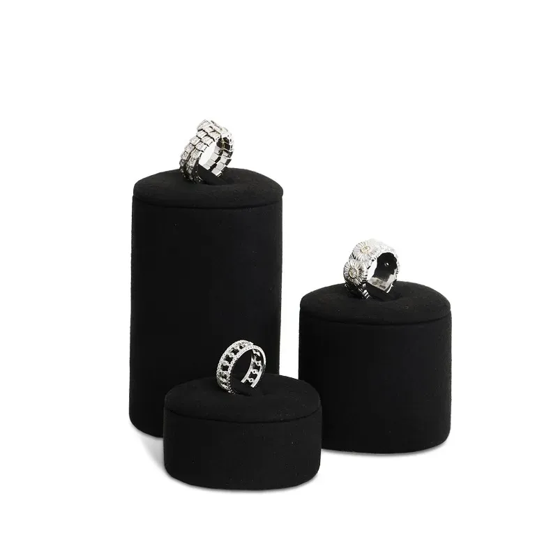 FANXI luxury black microfiber jewelry display set