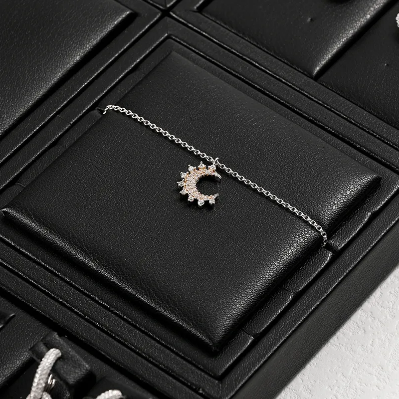FANXI fashion black pu leather display for jewelry