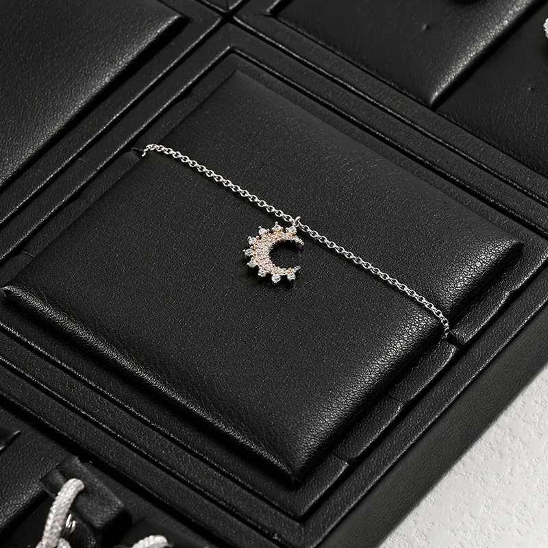 FANXI fashion black pu leather display for jewelry