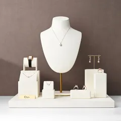 FANXI hot sale jewellery display with microfiber/metal