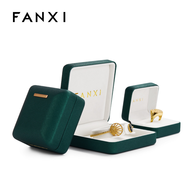 Custom logo & colour PU leather jewelry packaging box