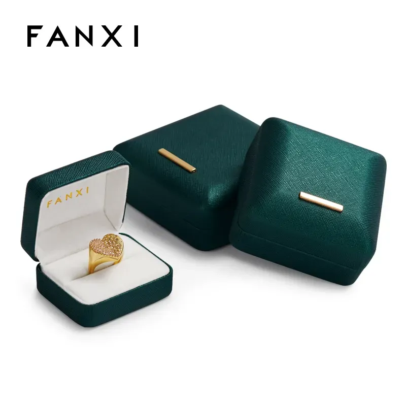 Custom logo & colour PU leather jewelry packaging box