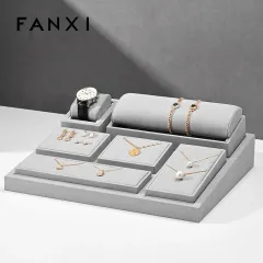 FANXI hot sale gray microfiber jewelry stand