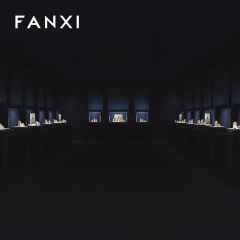 FANXI hot sale metal struture watch display stand with off-white microfiber