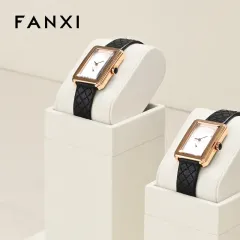 FANXI hot sale metal struture watch display stand with off-white microfiber