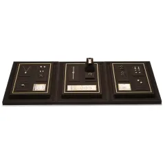 FANXI high end fashion brown microfiber jewelry holder with metal frame