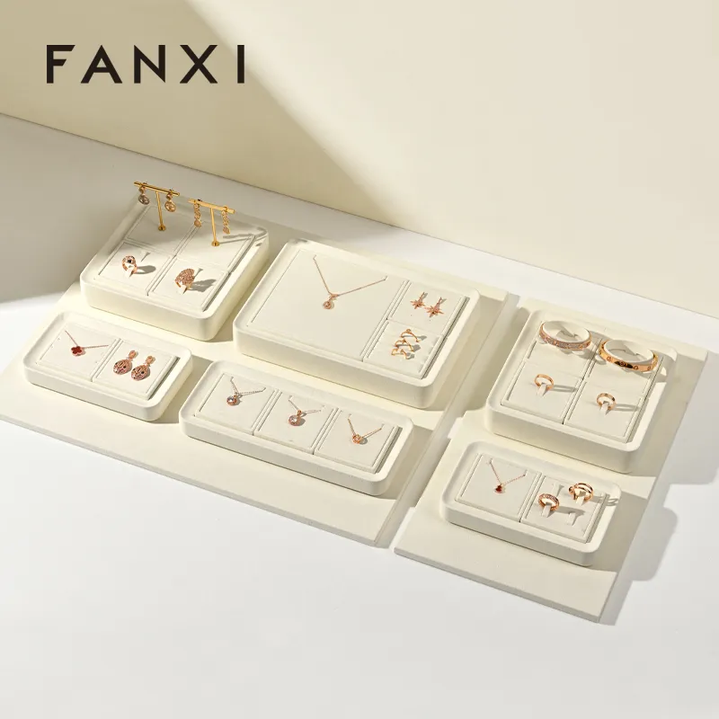 FANXI hot sale beige microfiber jewelry display props