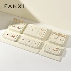 FANXI hot sale beige microfiber jewelry display props