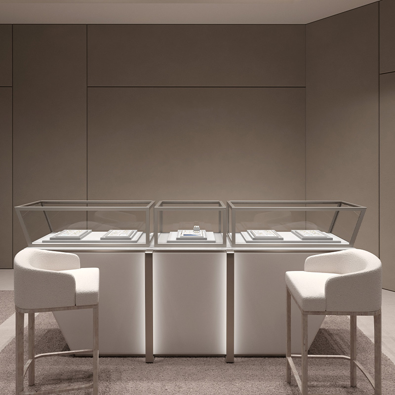 Fanxi high quality grey microfiber metal jewellery display