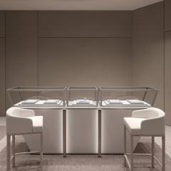 Fanxi high quality grey microfiber metal jewellery display