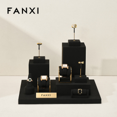 FANXI luxury Black Microfiber jewelry presentation