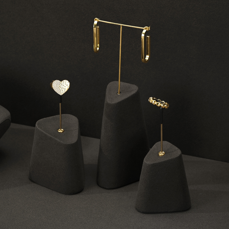 FANXI hot sale Brown Microfiber necklace stand display