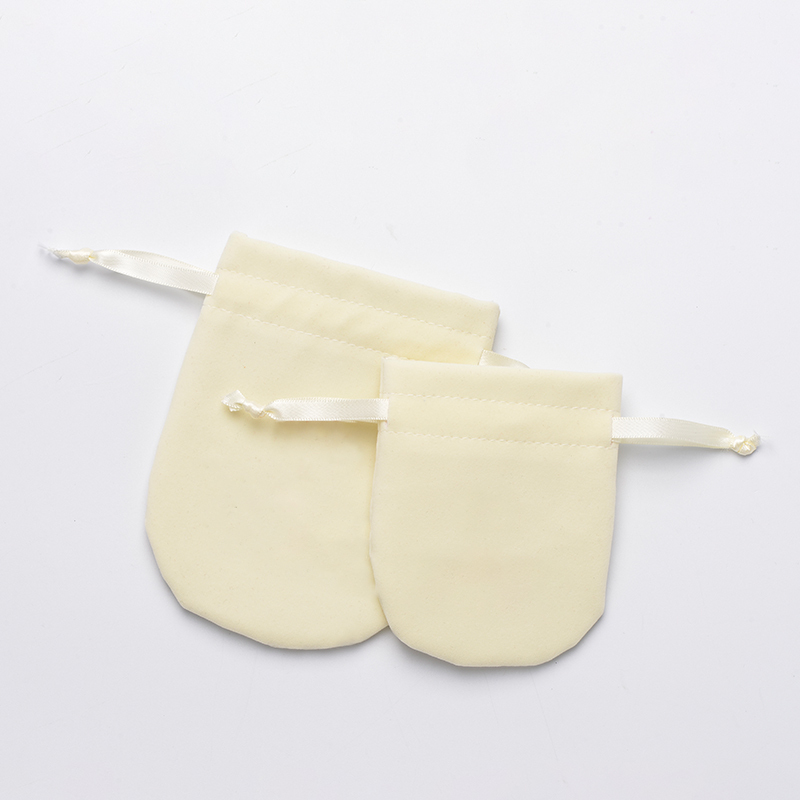 FANXI custom cream beige velvet jewelry bag