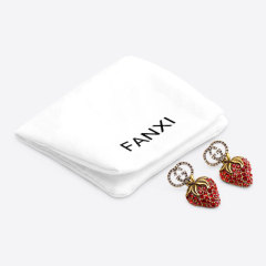 White linen jewellery pouch bag for jewelry