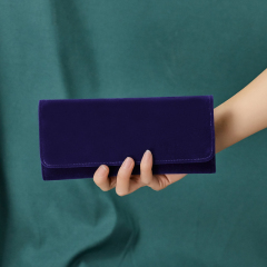 PVC deerskin velvet jewelry storage roll bag