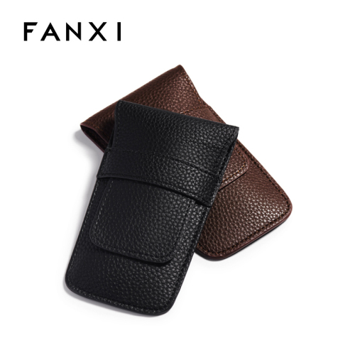 Custom logo &amp; colour leather watch packaging bag