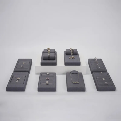 FANXI custom grey leather jewelry display set