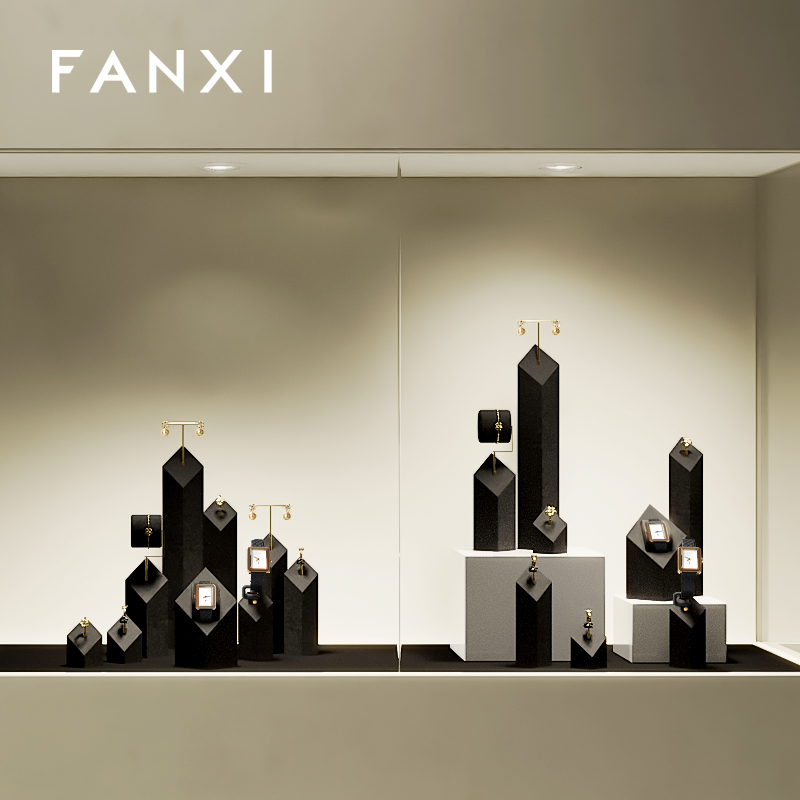 FANXI high end Black Microfiber Jewelry Display earring holder Product parameters